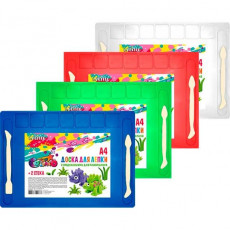 Доска для лепки "deVENTE. Simple" A4 (280x200 мм) пластиковая толщиной 2,5 мм, с бортиком, белая, ин