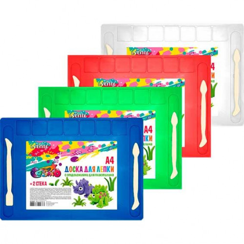 Доска для лепки "deVENTE. Simple" A4 (280x200 мм) пластиковая толщиной 2,5 мм, с бортиком, белая, ин