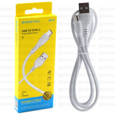Кабель USB - Type-C Borofone BX51, 1.м, 2.4A, пластик, цвет: белый (1/360)