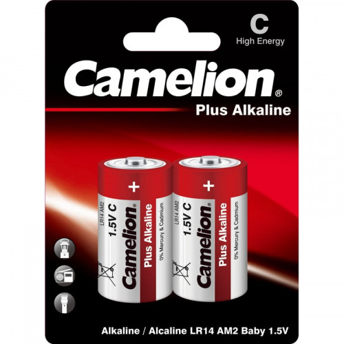 Camelion..LR14 Plus Alkaline BL-2 (LR14-BP2, батарейка,1.5В)
