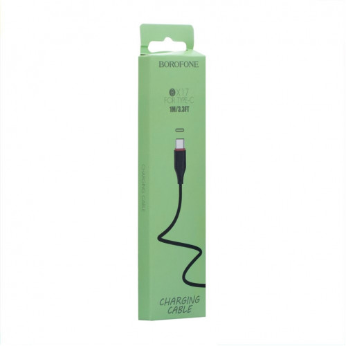 Кабель USB - Type-C Borofone BX17 Enjoy, 1.0м, круглый, 2.0A, ПВХ, цвет: чёрный(1/648)