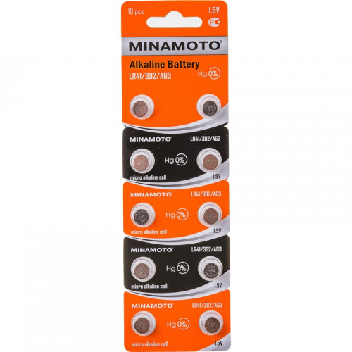 Элемент питания MINAMOTO AG3 (LR41) BL10 (10/200/1000)