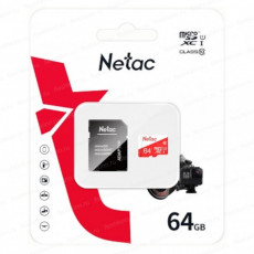 Карта памяти MicroSD 64GB Netac P500 Eco Class 10 UHS-I + SD адаптер