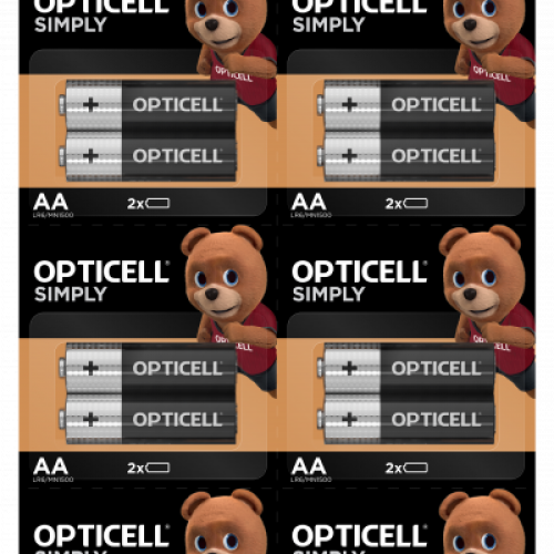 Элемент питания OPTICELL SIMPLY LR6 отрывной BL20 2*10 (20/200/21000), 1 шт.