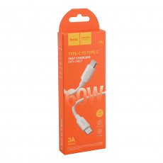 Кабель Type-C - Type-C HOCO X96 Hyper, 0,25м, PD60Вт, 3.0А, цвет: белый (1/31/310)