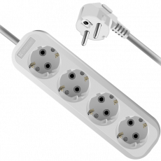 Удлинитель DEFENDER E430, 4 розетки, ПВС 3*1,0 мм2, мощность 2200 Вт, ток 10А, с/з, белый, 3,0 м (1/30) Удлинитель DEFENDER E430, 4 розетки, ПВС 3*1,0 мм2, мощность 2200 Вт, ток 10А, с/з, белый, 3,0 м (1/30)