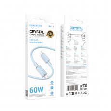 Кабель Type-C - Type-C Borofone BX112 Lemon, 1.0м, 3.0A, PD60Вт, ПВХ, цвет: белый (1/360)