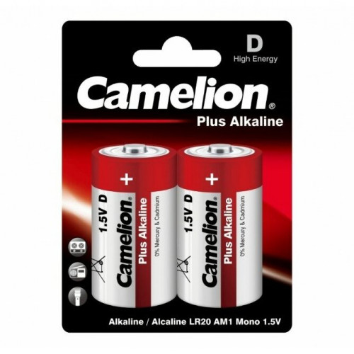 Элемент питания CAMELION LR20 Plus Alkaline BPL-2 (10/720)