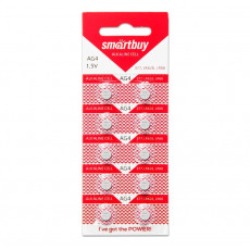 Элемент питания SMARTBUY AG4-10B для часов, щелочная,1 шт.