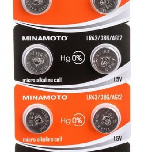Элемент питания MINAMOTO AG12 (LR43) BL10 (10/200/1000)