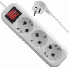 Удлинитель KRONUS 3 гнезда 5 метров 16А/3,5кВт с выключателем и заземлением ПВС 3х1,0 (GS-16-3-5) (1/40) Удлинитель KRONUS 3 гнезда 5 метров 16А/3,5кВт с выключателем и заземлением ПВС 3х1,0 (GS-16-3-5) (1/40)