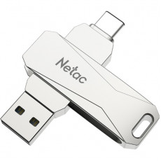 Флеш-накопитель USB 3.0 32GB Netac U782C Dual серебро (USB 3.0/3.1 + Type C)