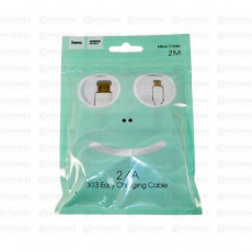 Кабель USB - микро USB HOCO X13 Easy, 1.0м, круглый, 2.4A, силикон, цвет: белый (1/36/360)