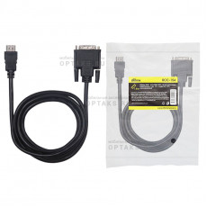 Кабель RITMIX RCC-154, черный, HDMI to DVI, CCS, 18+1, никелированный, для трансляции видеопотоков (1/100)