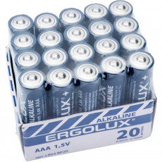 Ergolux LR03 Alkaline BP-20 (ПРОМО, LR03 BP20, батарейка,1.5В)
