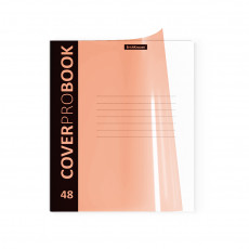 Тетрадь общая ученическая с пластиковой обложкой на скобе ErichKrause® CoverProBook Neon, оранжевый, А5+, 48 листов, клетка