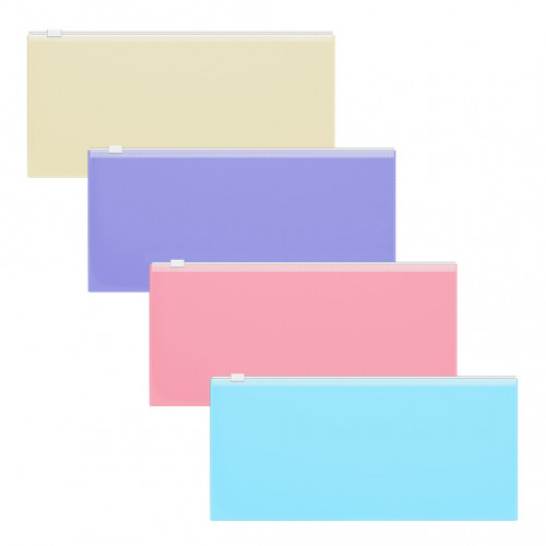 Zip-пакет пластиковый ErichKrause® Fizzy Pastel, Travel, ассорти (в пакете по 12 шт.)