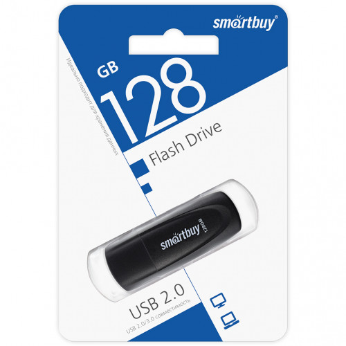 Флеш-накопитель USB 128GB Smart Buy Scout чёрный