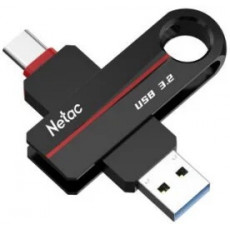 Флеш-накопитель USB 3.2 256GB Netac US18 Dual чёрный (USB 3.0/3.2 + Type C)