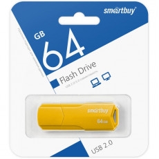 Флеш-накопитель USB 64GB Smart Buy Clue жёлтый Флеш-накопитель USB 64GB Smart Buy Clue жёлтый