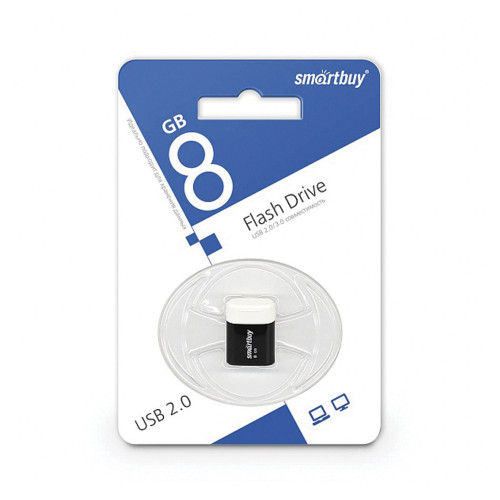 Флеш-накопитель USB 8GB Smart Buy Lara чёрный