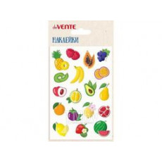 Наклейки мягкие "deVENTE. Fruits world" размер карточки 10x15 см, puff, объемные, многоразовые, в пластиковом пакете с блистерным подвесом