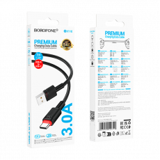 BOROFONE BX110/ USB кабель Type-C/ 1m/ 3A/ черный BOROFONE BX110/ USB кабель Type-C/ 1m/ 3A/ черный