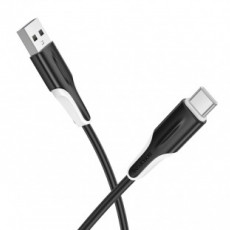 Кабель USB - Type-C Borofone BX119, 1.0м, круглый, ПВХ, 3.0А, цвет: белый (1/360)
