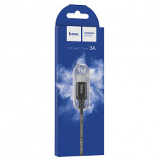 Кабель USB - Type-C HOCO X14 Times speed, 2.0м, круглый, 3.0A, ткань, цвет: красный (1/33/330)