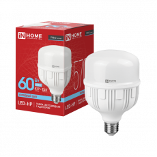 Лампа светодиодная LED-HP- PRO 60Вт 230В E27 садаптером Е40 6500К 5700ЛмIN HOME, арт. 4690612031