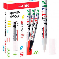 Маркер-краска "deVENTE" круглый алюминиевый корпус, нитро-основа, пулев наконечник, шир линии 2,8 мм