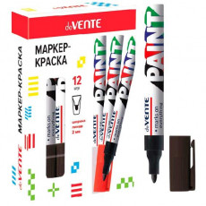 Маркер-краска "deVENTE" круглый алюминиевый корпус, нитро-основа, пулевид наконечник, шир. линии 2,8