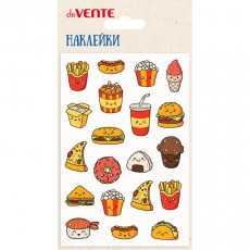 Наклейки мягкие "deVENTE. Fastfood" размер карточки 10x15 см, puff, объемные, многоразовые, в пласти