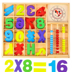 Деревянная игрушка. Учимся считать. Набор для счёта "УЧИМСЯ СЧИТАТЬ" со счётами (Арт. ИД-1394)