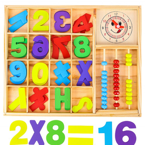 Деревянная игрушка. Учимся считать. Набор для счёта "УЧИМСЯ СЧИТАТЬ" со счётами (Арт. ИД-1394)