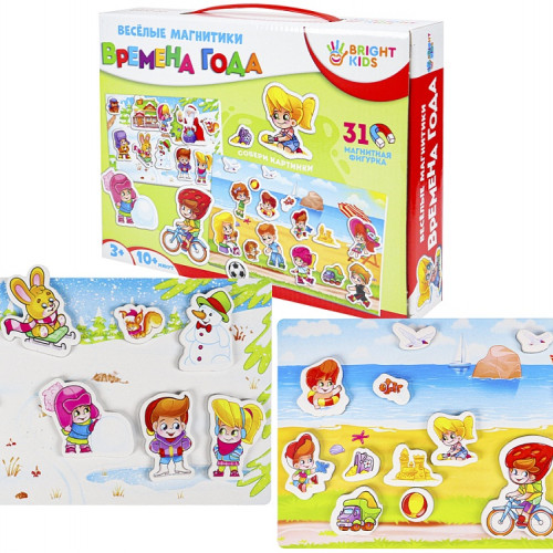 BRIGHT KIDS. Весёлые магнитики. ВРЕМЕНА ГОДА Арт. (ИН-7611)
