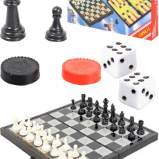 Игра 3 в 1. Шахматы, шашки, нарды пластиковые на магните 29х29см.(Арт. И-0148) Игра 3 в 1. Шахматы, шашки, нарды пластиковые на магните 29х29см.(Арт. И-0148)