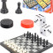Игра 3 в 1. Шахматы, шашки, нарды пластиковые на магните 29х29см.(Арт. И-0148)
