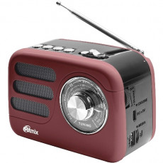 Радиоприемник трёхдиапазонный RITMIX RPR-033 CHOCOLATE, Bluetooth v.5.3, USB флэш/microSD, MP3, вход