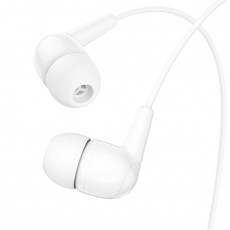 Наушники внутриканальные HOCO M97 Enjoy, микрофон, кнопка ответа, кабель 1.2м, цвет: белый (1/420)