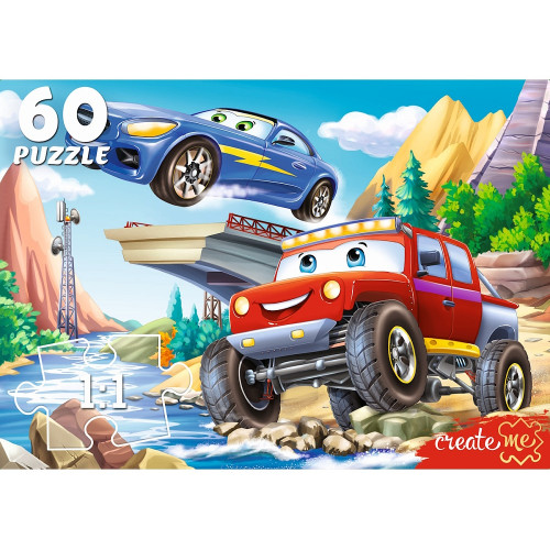 39. ПАЗЛЫ 60 элементов. КРУТЫЕ МАШИНКИ №2 (Арт. ПУ60-0415)