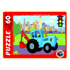 ПАЗЛЫ 60 элементов. Лицензия/ СИНИЙ ТРАКТОР (кор.19х14) (Арт. П60-1767)