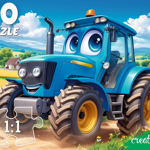 ПАЗЛЫ 60 элементов. ТРАКТОР В ПОЛЕ (Арт. П60-5992)