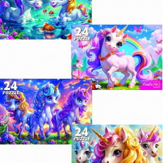 ПАЗЛЫ 24 элемента. ЧУДЕСНЫЕ ЕДИНОРОГИ №27 (Арт. П24-6622) кратно 32 ПАЗЛЫ 24 элемента. ЧУДЕСНЫЕ ЕДИНОРОГИ №27 (Арт. П24-6622) кратно 32