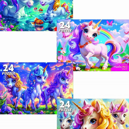 ПАЗЛЫ 24 элемента. ЧУДЕСНЫЕ ЕДИНОРОГИ №27 (Арт. П24-6622) кратно 32