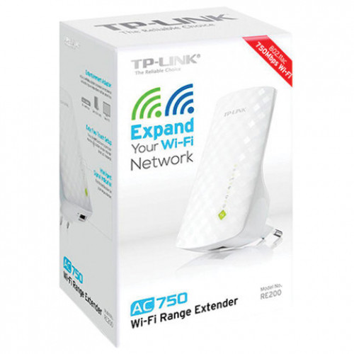 Усилитель Wi-Fi сигнала TP-LINK RE200, 2,4+5 ГГц 802.11 ac, 300+433 Мбит