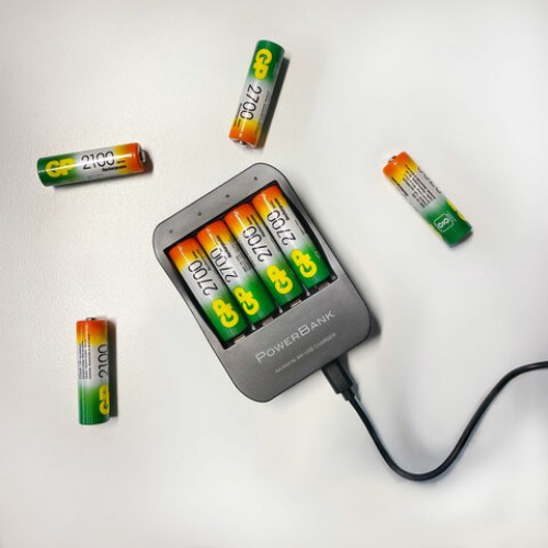 Батарейки аккумуляторные Ni-Mh пальчиковые КОМПЛЕКТ 2 шт АА (HR6) 2650mAh, GP, 270AAH, 270AAHC-2DECRC2