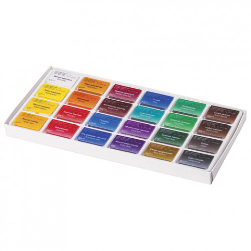 Краски акварельные художественные Сонет, 24 цвета, кювета 2,5 мл, картонная коробка, 3541139