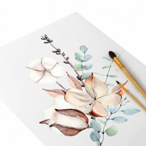 Бумага для акварели 300 г/м2 360x460 мм мелкое зерно, 10 листов, BRAUBERG ART PREMIERE, 113227