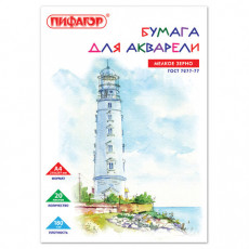Папка для акварели А4, 20 л., 180 г/м2, индивидуальная упаковка, ПИФАГОР, 114300 Папка для акварели А4, 20 л., 180 г/м2, индивидуальная упаковка, ПИФАГОР, 114300